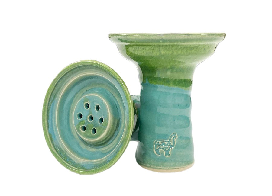 Dark Green Ceramic Tri Head Hookah Bowl TXH - Custom Hookahs, Lamps, Glass  Tumblers, Custom Candles & More.
