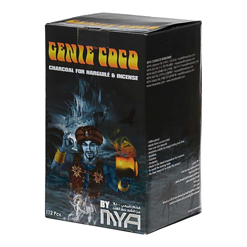 MYA Genie Coco Hookah Charcoals - 112 Pieces